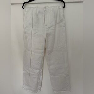 DISSH Women’s White Linen Pants.